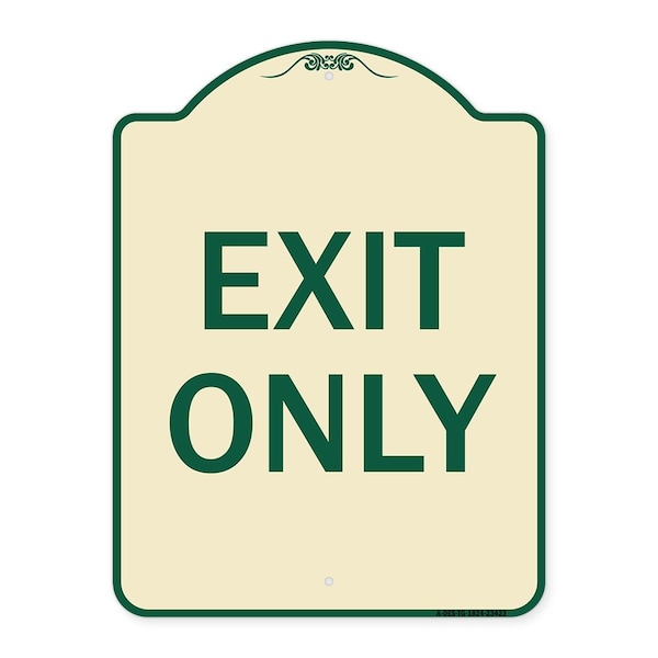 Signmission Parking Lot Exit Only Heavy-Gauge Aluminum Architectural Sign, 18" L, 24" H, TG-1824-23423 A-DES-TG-1824-23423 - main